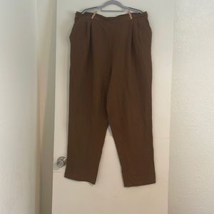 Sotela Adobe Trouser. Size 5 Tall in Cacao 100% Linen